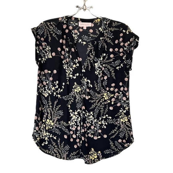 Philosophy Apparel Split Neck Rolled Sleeve Blouse Size Small - Picture 3 of 12